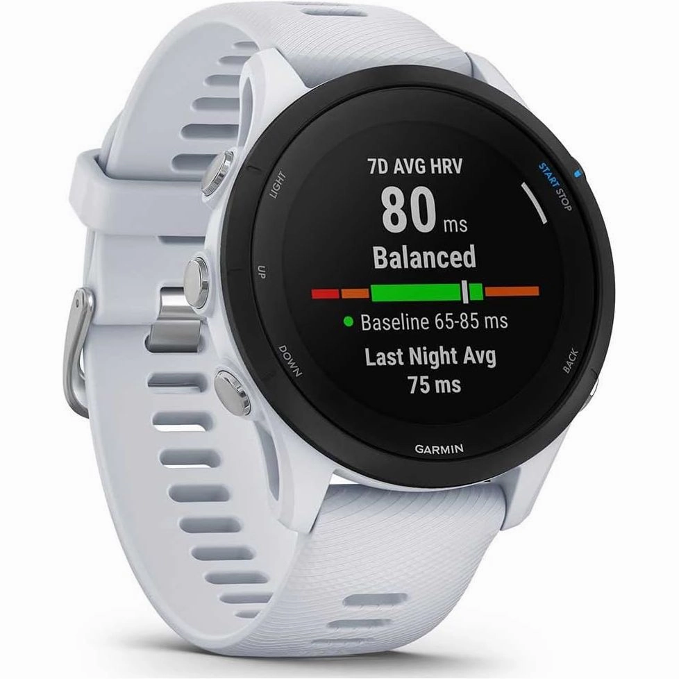 Garmin Forerunner 255 Music GPS Running Smartwatch  46mm, Music Storage, 14-Day Battery, Milestone