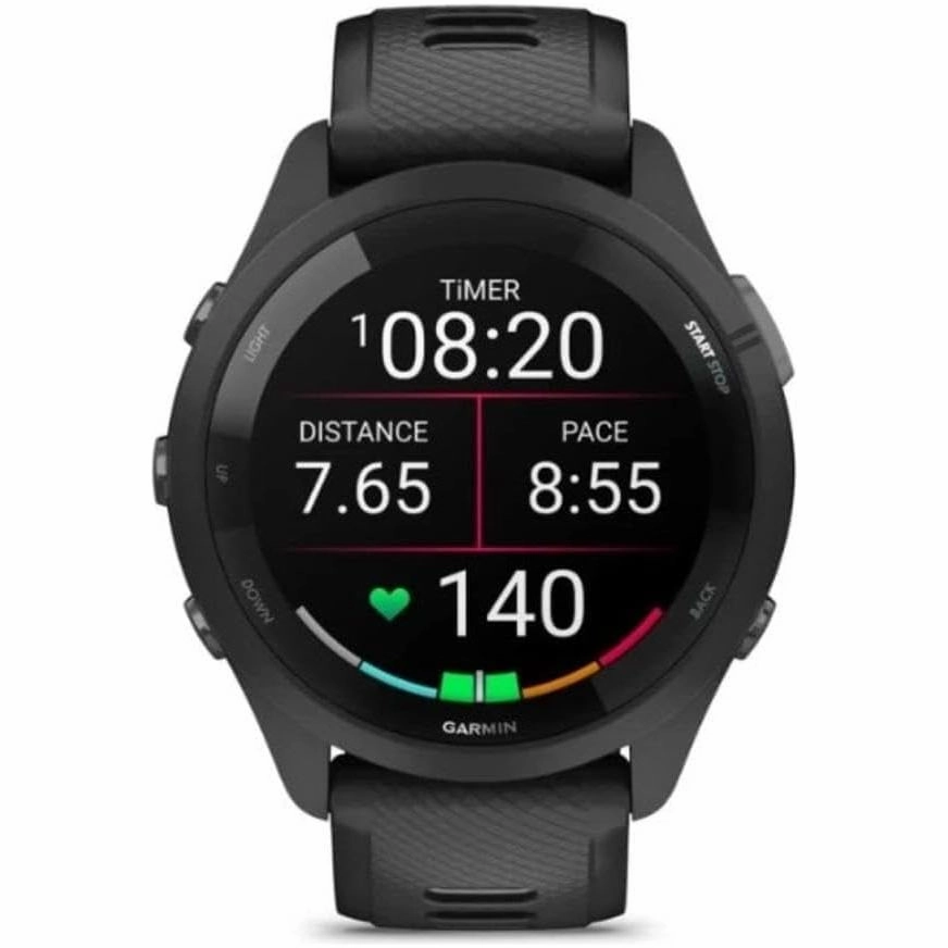 Garmin Forerunner 265 GPS Running Smartwatch - Black/Powder Grey