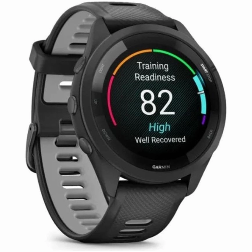 Garmin Forerunner 265 GPS Running Smartwatch - Black/Powder Grey