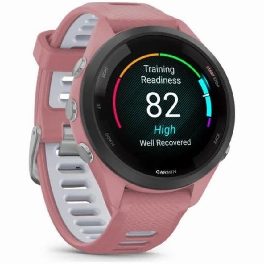 Garmin Forerunner 265S 42mm Running Smartwatch for Unisex, Light Pink/Powder Grey