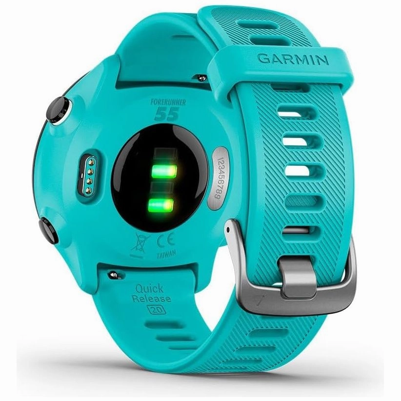 Garmin Forerunner 55 GPS 42mm Running Smartwatch, Easy to use, Lightweight, Training Guidance, Safety & Tracking Features - Aqua