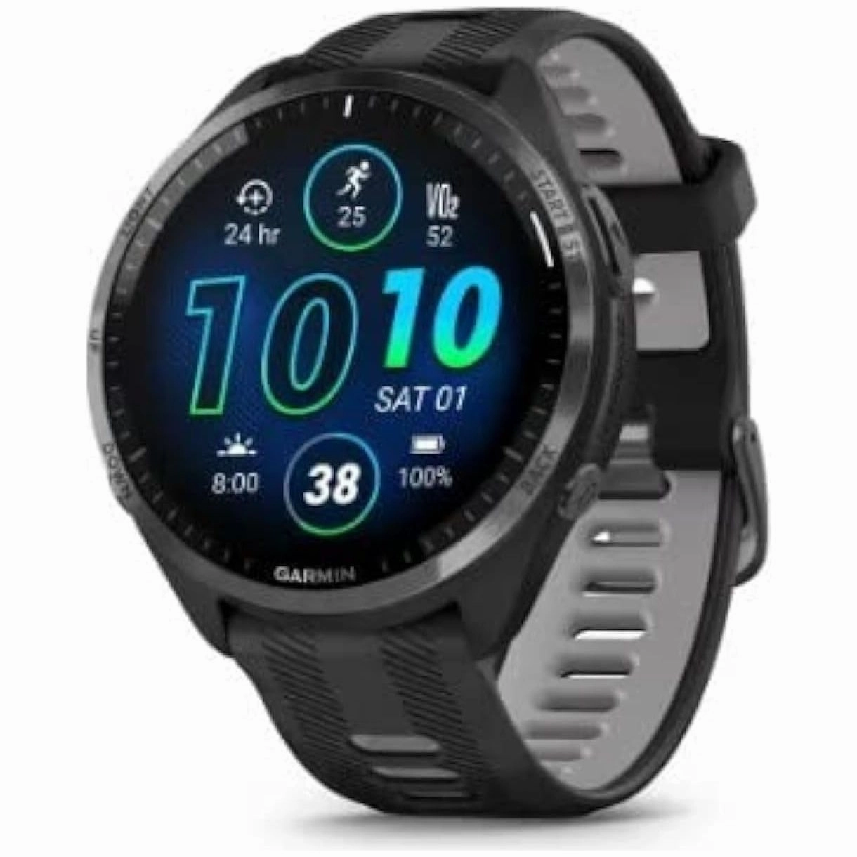 Garmin Forerunner 965 Running Smartwatch  Unisex, 47.2mm, Black/Powder Grey