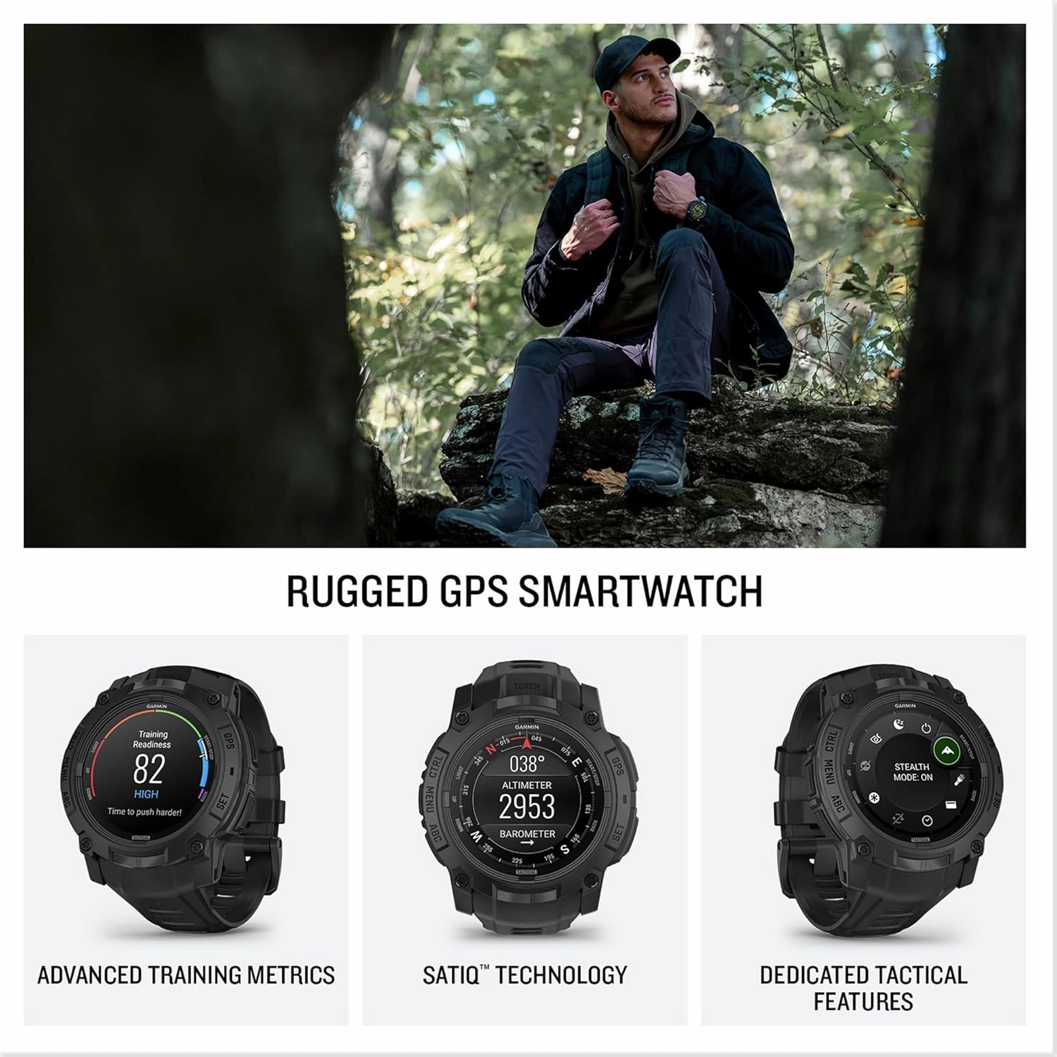 Garmin Instinct 3 Tactical Edition 50mm  Black