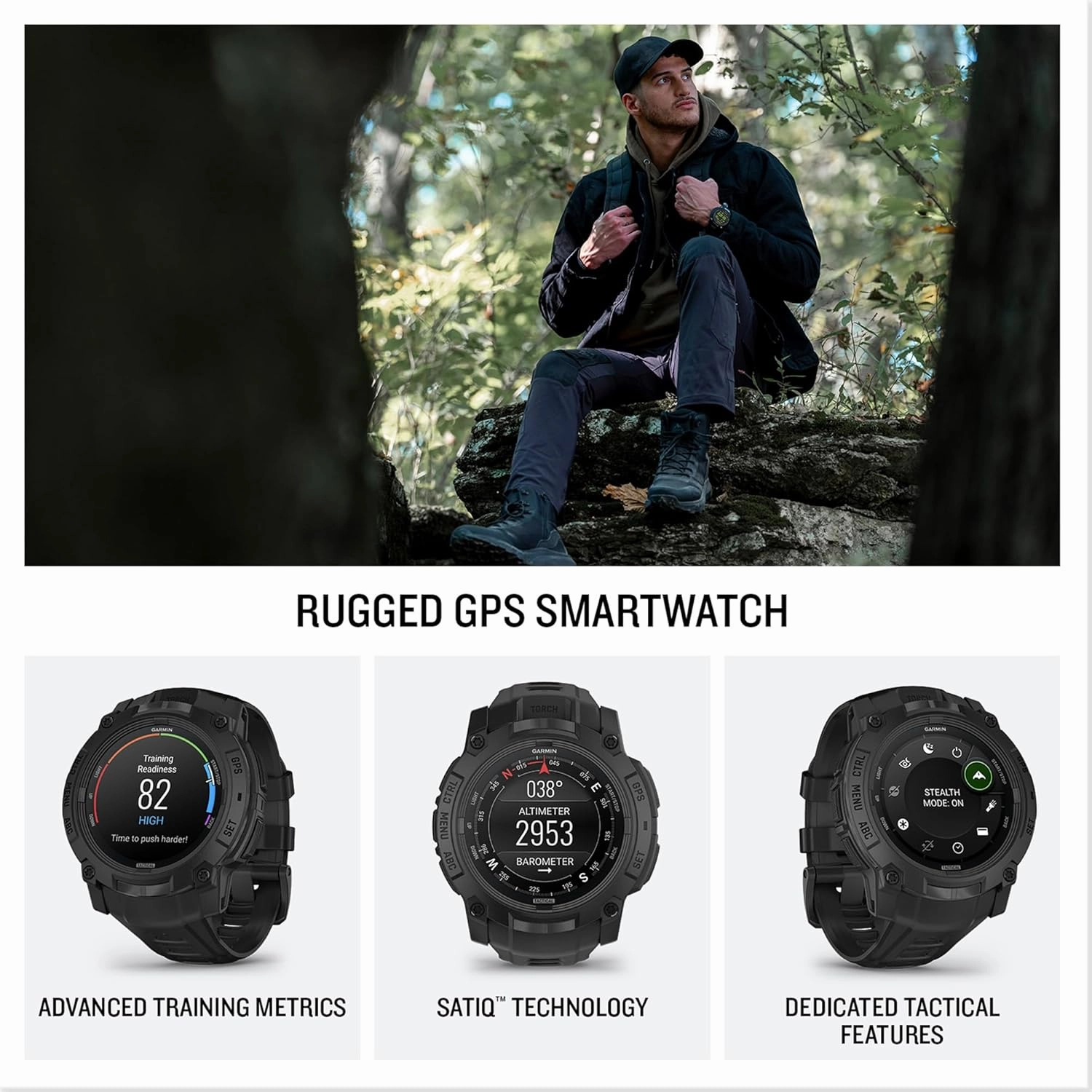 Garmin Instinct 3 Tactical Edition 50mm  Black