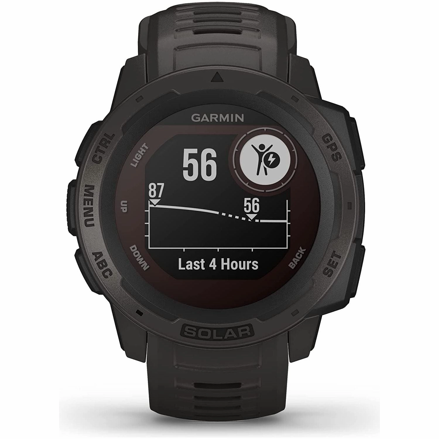 Garmin Instinct Solar GPS Smart Watch - Graphite Black