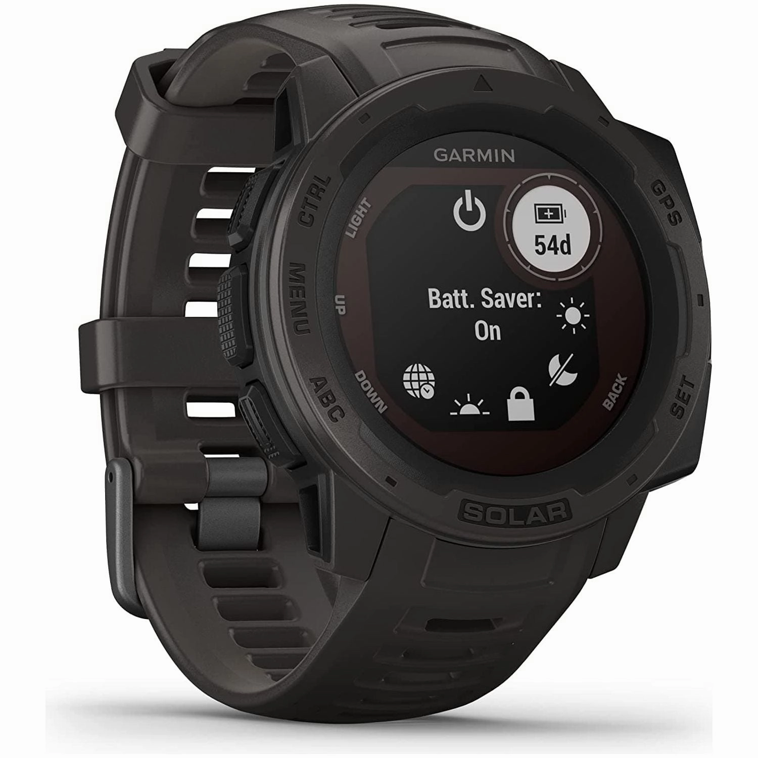 Garmin Instinct Solar GPS Smart Watch - Graphite Black