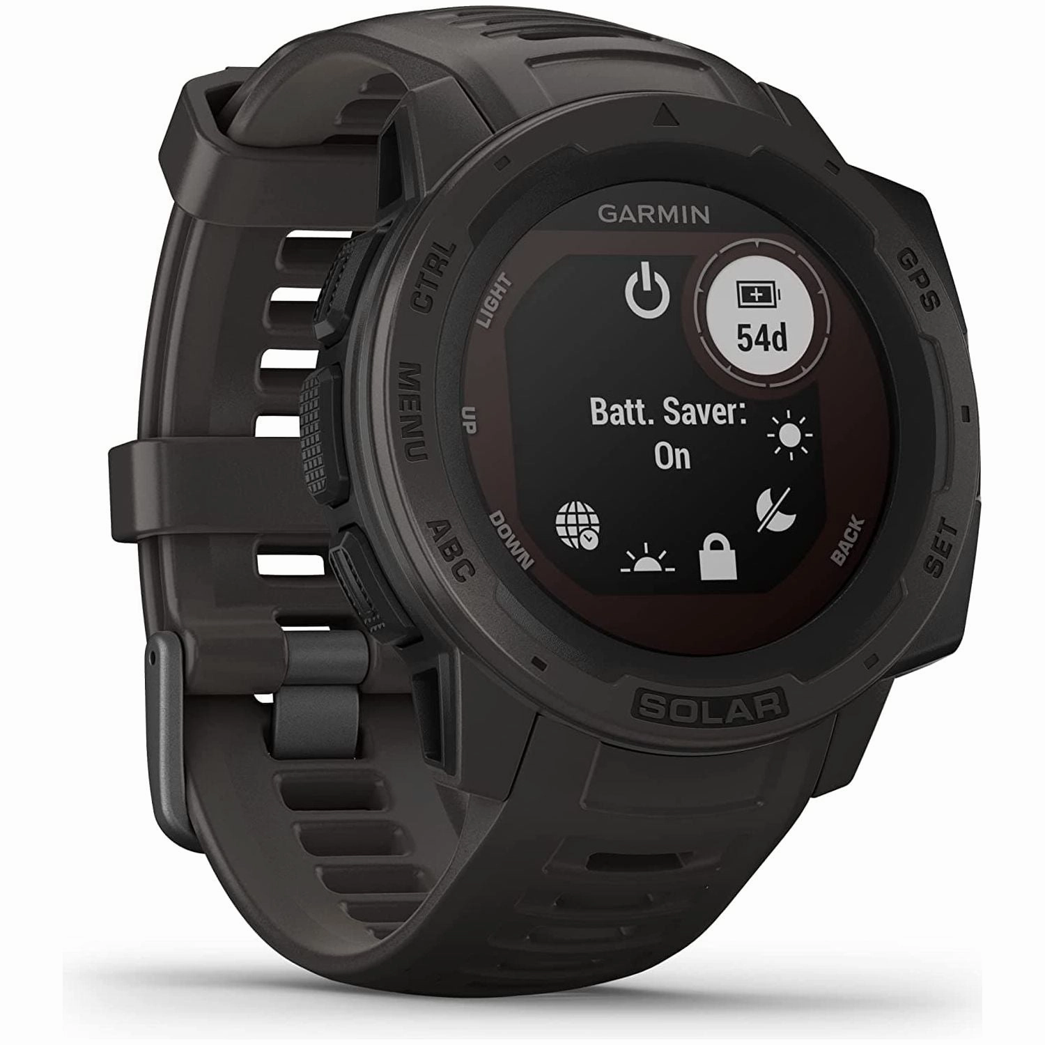 Garmin Instinct Solar GPS Smart Watch - Graphite Black