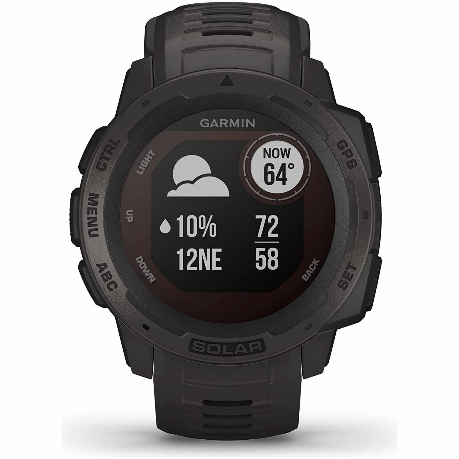 Garmin Instinct Solar GPS Smart Watch - Graphite Black
