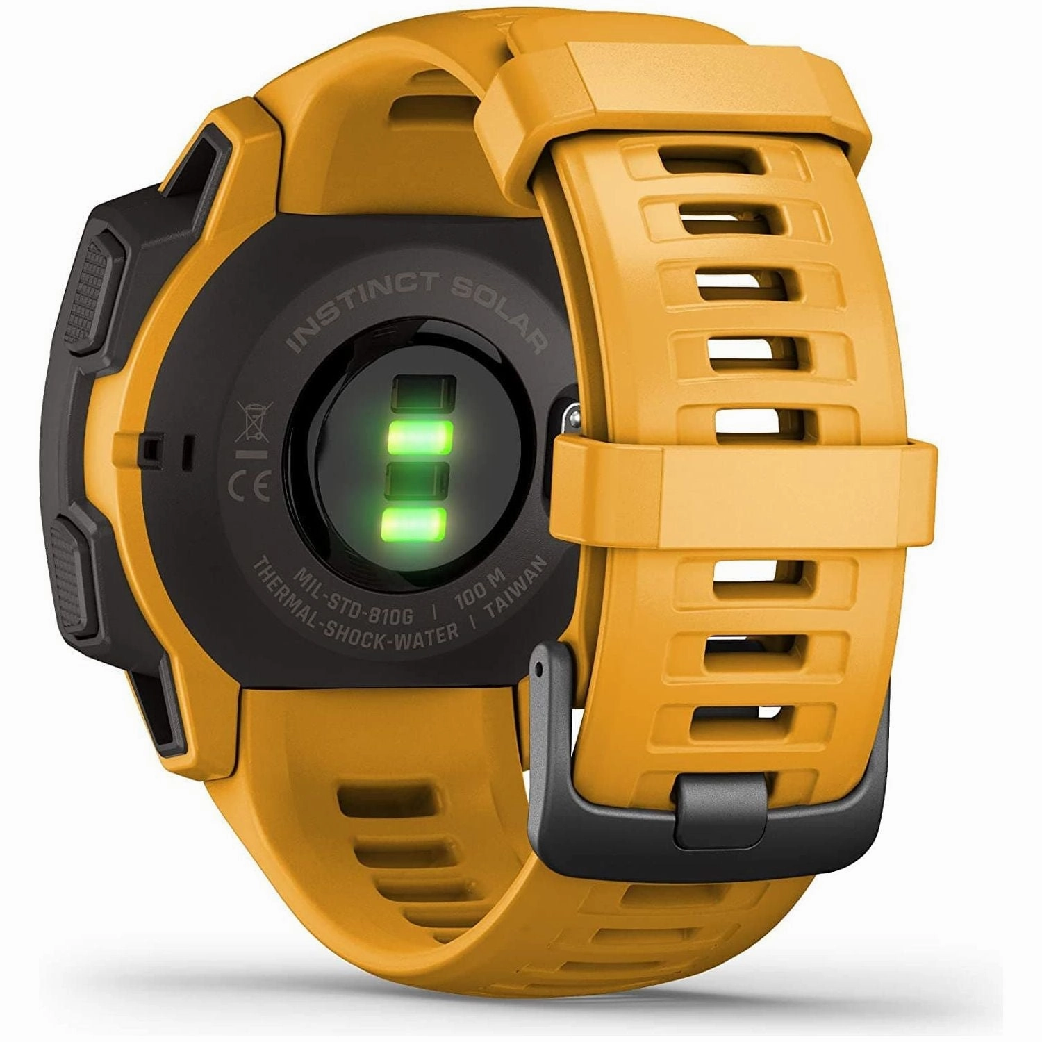 Garmin Instinct Solar, Solar-powered Rugged Outdoor Smartwatch, Built-in Sports Apps and Health Monitoring, Sunburst Yellow