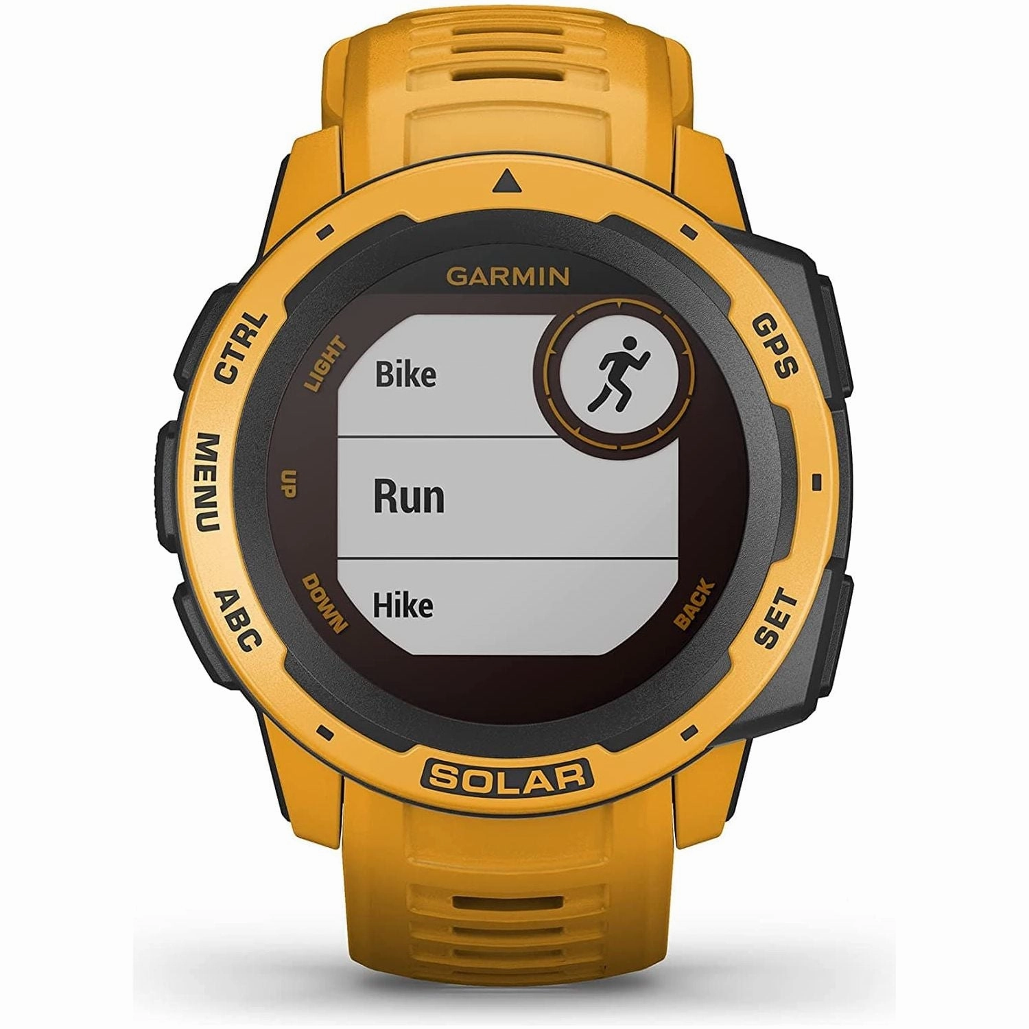 Garmin Instinct Solar, Solar-powered Rugged Outdoor Smartwatch, Built-in Sports Apps and Health Monitoring, Sunburst Yellow