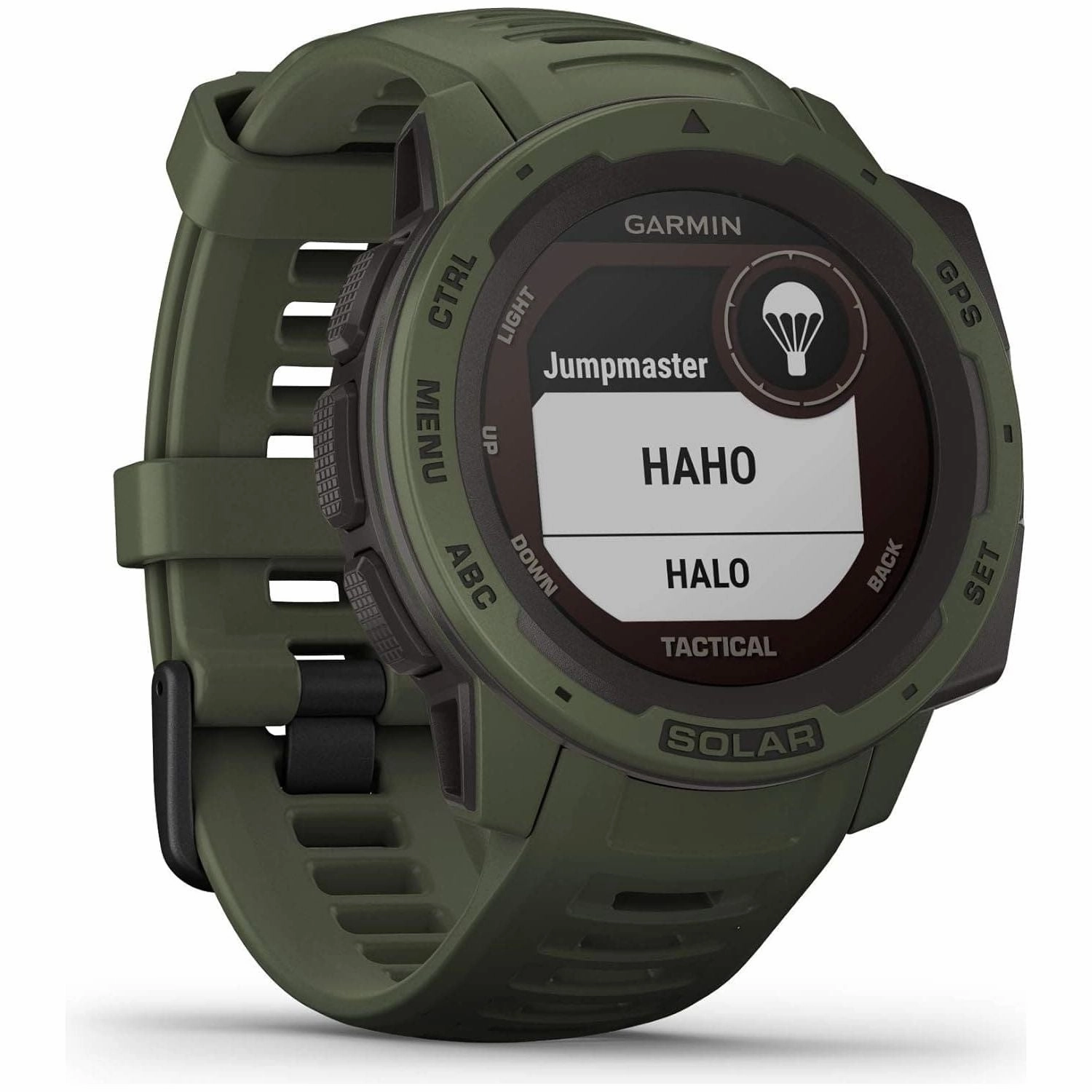 Garmin Instinct Solar Tactical, Solar-powered Rugged Outdoor Smartwatch with Tactical Features, Built-in Sports Apps and Health Monitoring - Moss Green