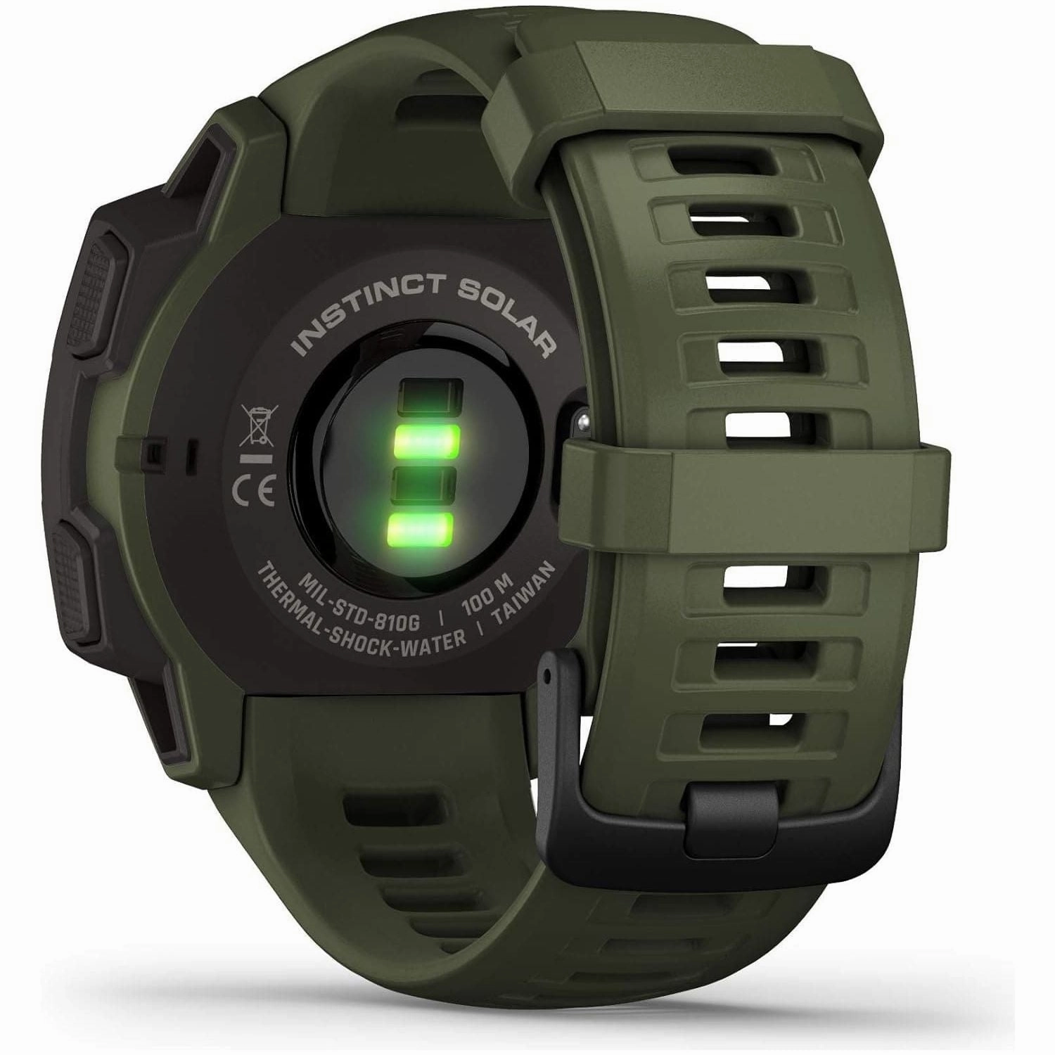 Garmin Instinct Solar Tactical, Solar-powered Rugged Outdoor Smartwatch with Tactical Features, Built-in Sports Apps and Health Monitoring - Moss Green
