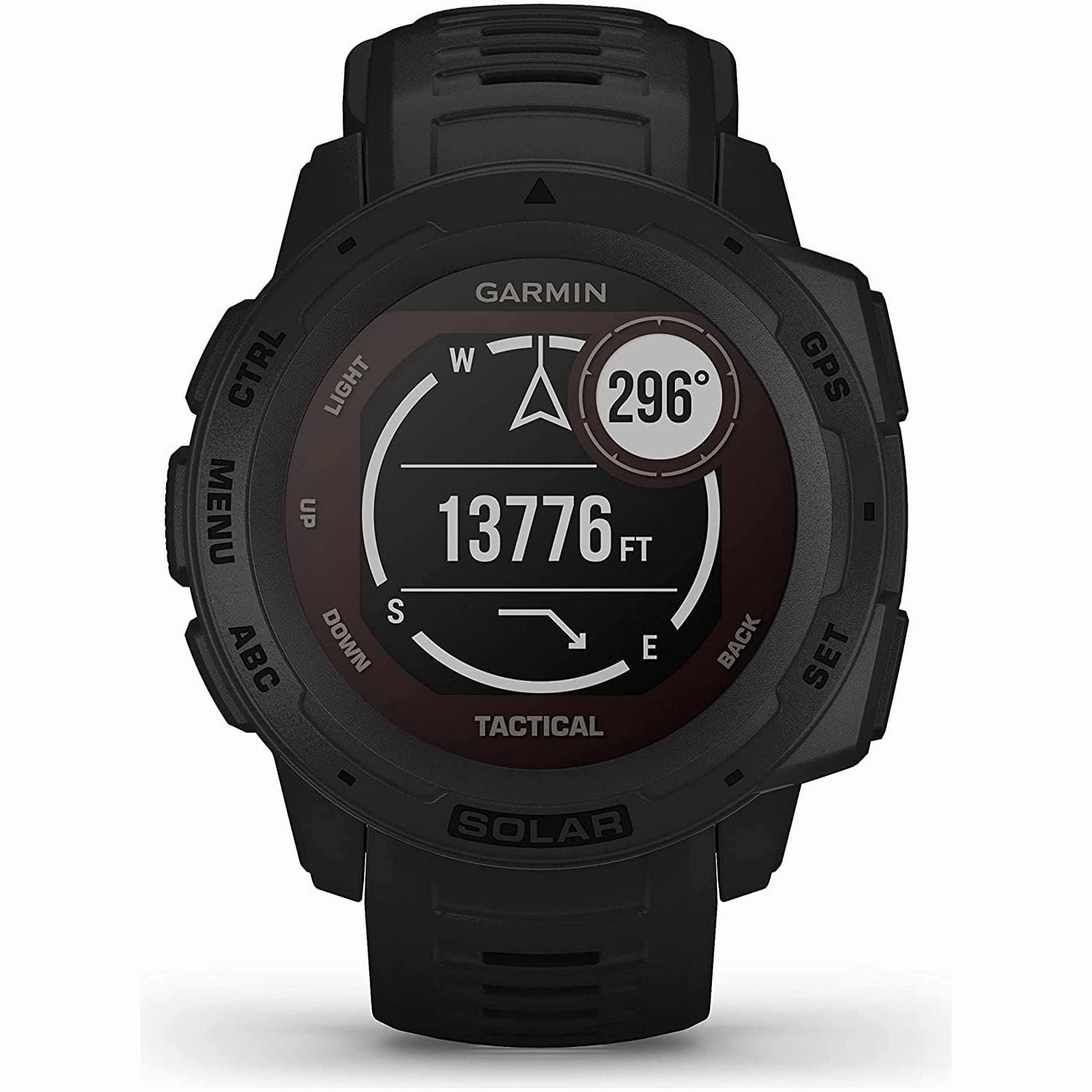 Garmin Instinct Solar Tactical, Solar-powered Rugged Outdoor Smartwatch with Tactical Features, Built-in Sports Apps and Health Monitoring, Black
