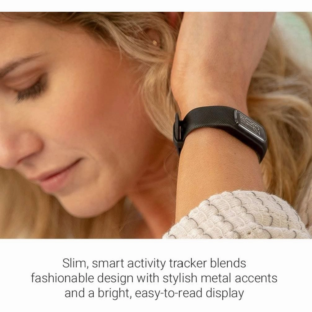 Garmin Large vivosmart 4 Smart Activity Tracker with Wrist-Based Heart Rate and Fitness Monitoring Tools - Black