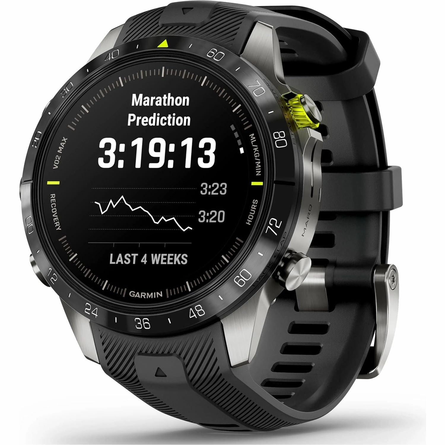 Garmin MARQ Athlete Gen 2 - 46mm Titanium Case, Black Bezel, Rubber Strap