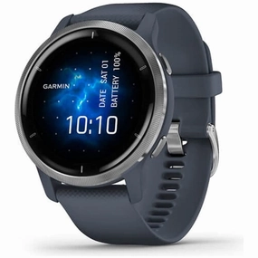 Garmin Venu 2 GPS smartwatch with all-day health monitoring, Silver Bezel with Granite Blue Case and Silicone Band nintendo switch oled, nintendo switch deals, joy-con accessories