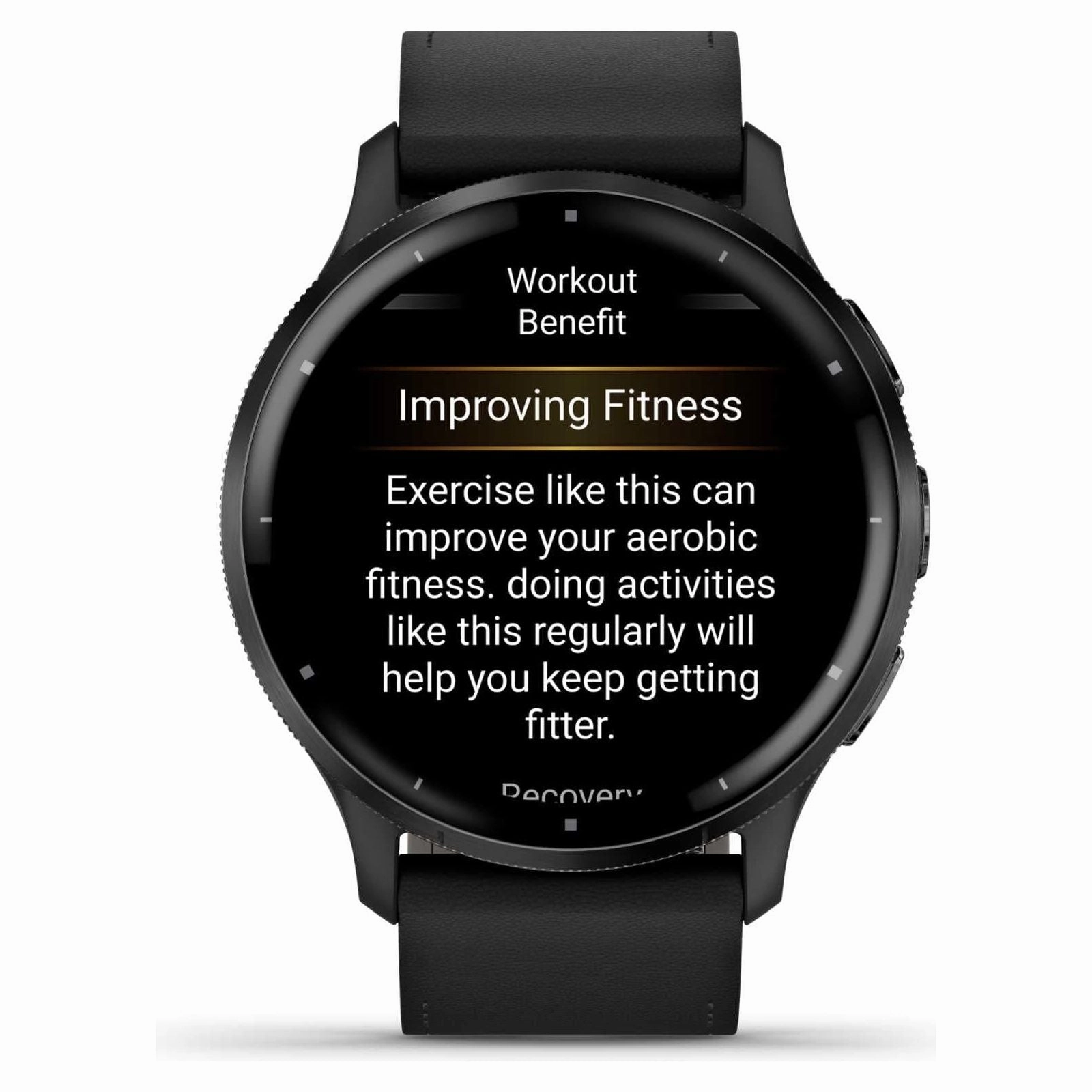 Garmin Venu 3 (45mm) Slate Stainless Steel Bezel / Black Leather Strap