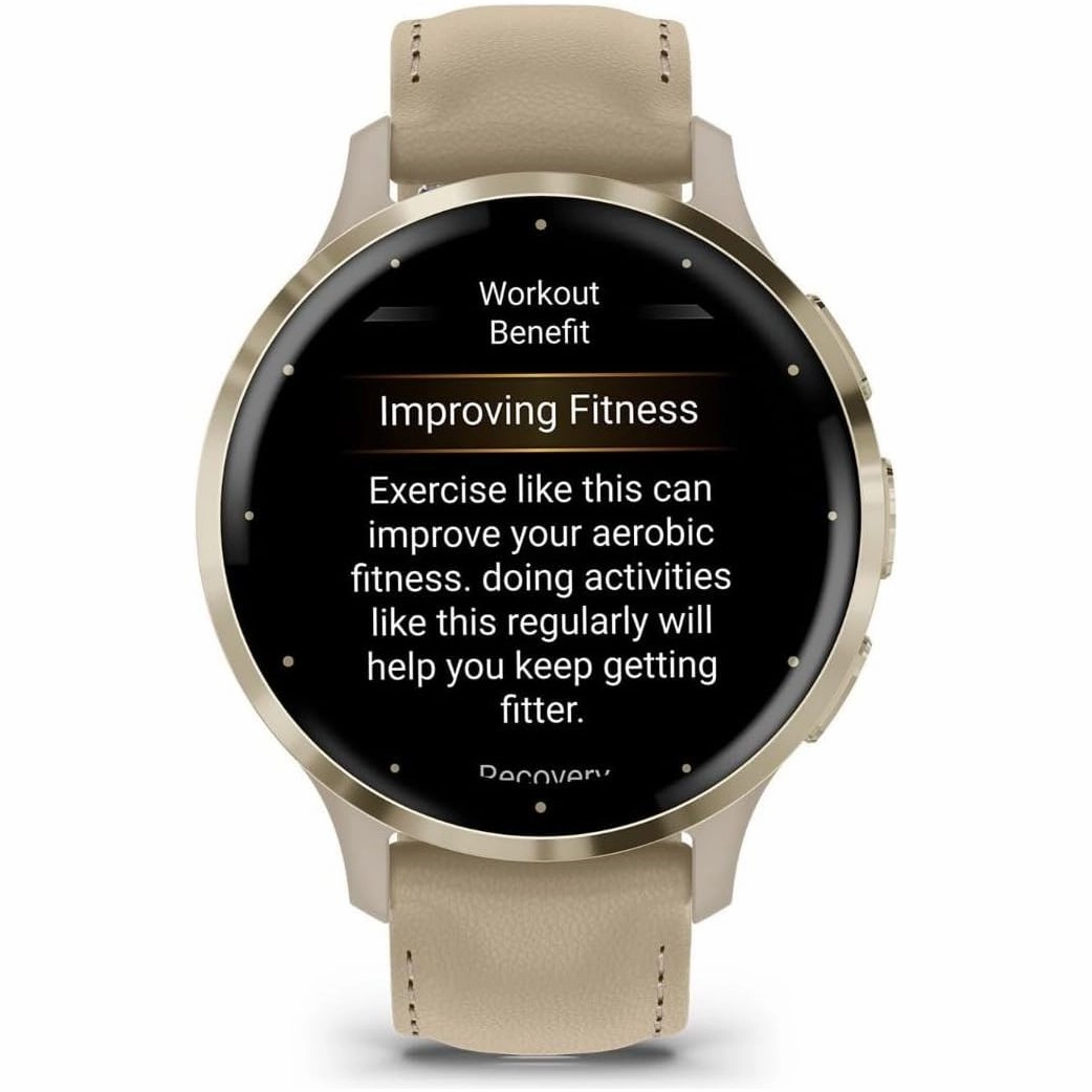 Garmin Venu 3S 41mm GPS Smartwatch, AMOLED Touchscreen, Advanced Health & Fitness, Voice Functionality, Music Storage, 10-Day Battery - French Grey