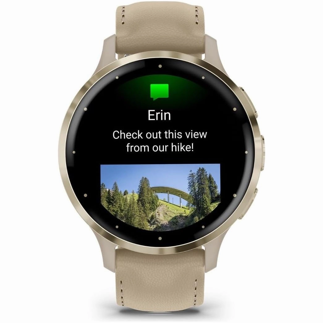 Garmin Venu 3S 41mm GPS Smartwatch, AMOLED Touchscreen, Advanced Health & Fitness, Voice Functionality, Music Storage, 10-Day Battery - French Grey