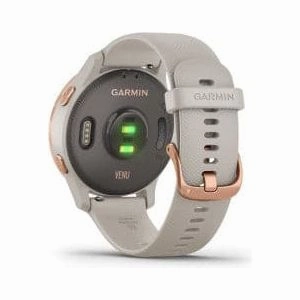 Garmin Venu, GPS Smartwatch with Bright Touchscreen Display, Features Music, Body Energy Monitoring, Animated Workouts, Pulse Ox Sensors and More, Light Sand with Rose Gold