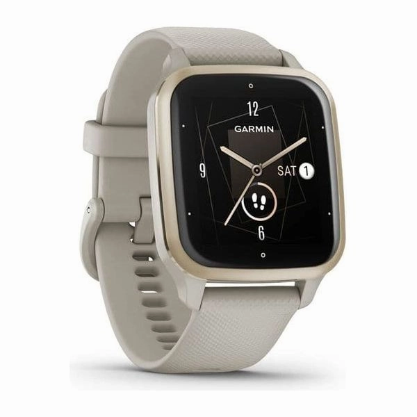 Garmin Venu Sq 2 Music - French Grey & Cream Gold