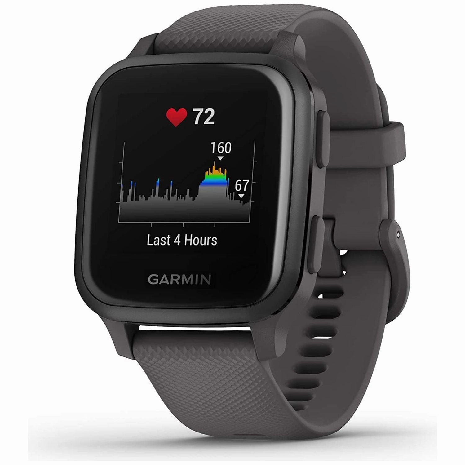 Garmin Venu Sq GPS Smartwatch with All-day Health Monitoring and Fitness Features, Built-in Sports Apps and More, Shadow Grey with Slate Bezel