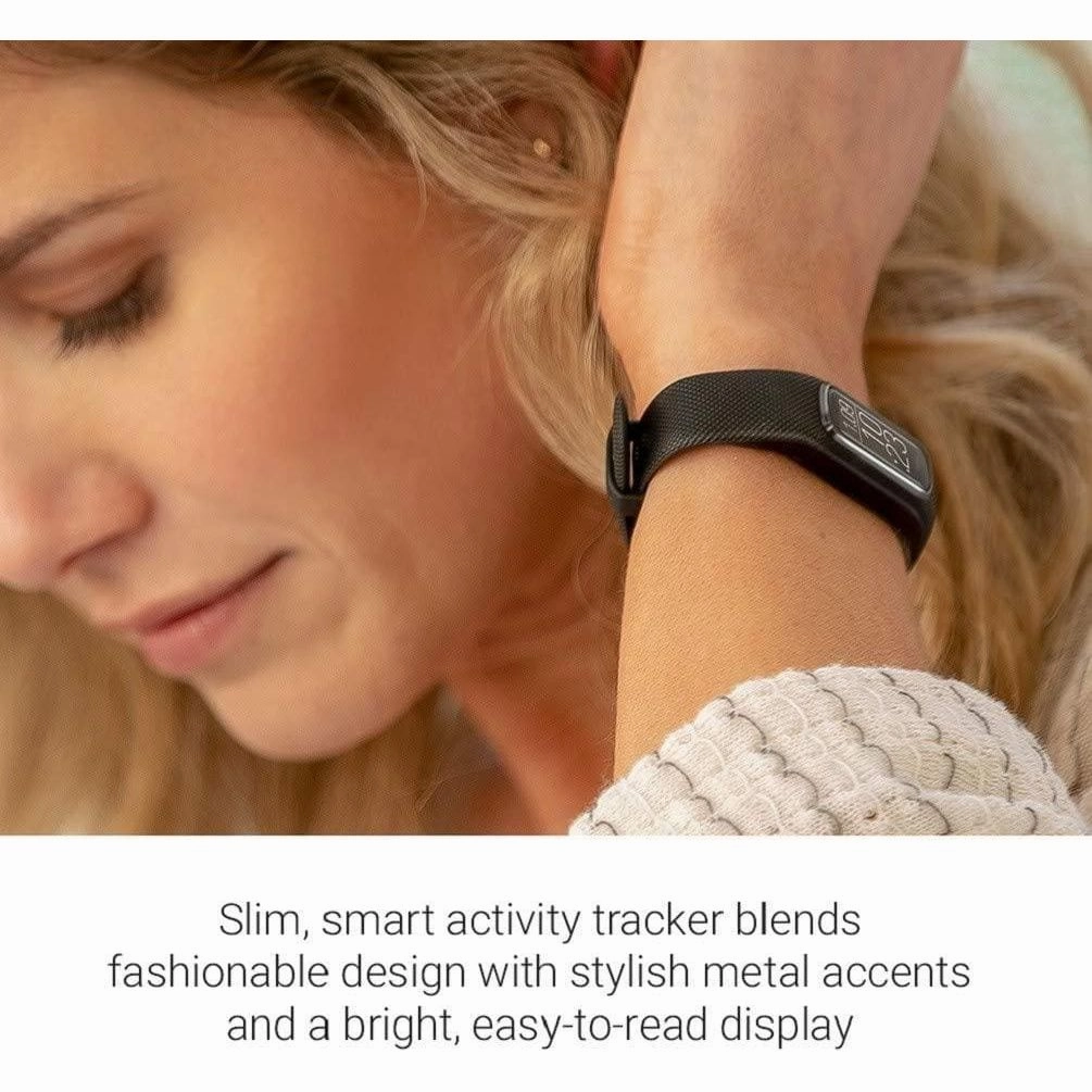Garmin Vivosmart 4 Smart Activity Tracker with Wrist-Based Heart Rate and Fitness Monitoring Tools - Black (Small/Medium)