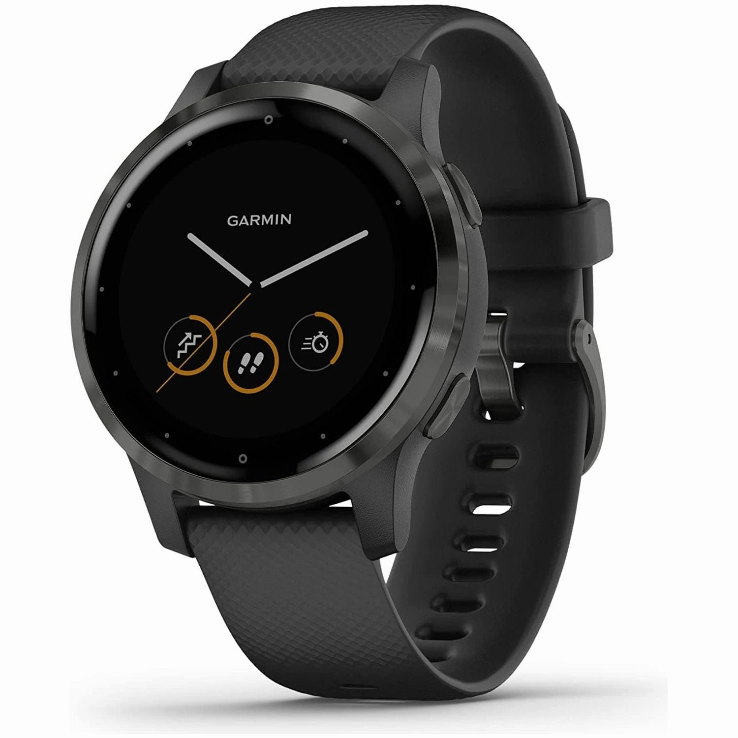 Garmin Vvoactive 4S , Smaller-Sized GPS Smartwatch, Features Music, Body Energy Monitoring, Animated Workouts, Pulse Ox Sensors -  Black