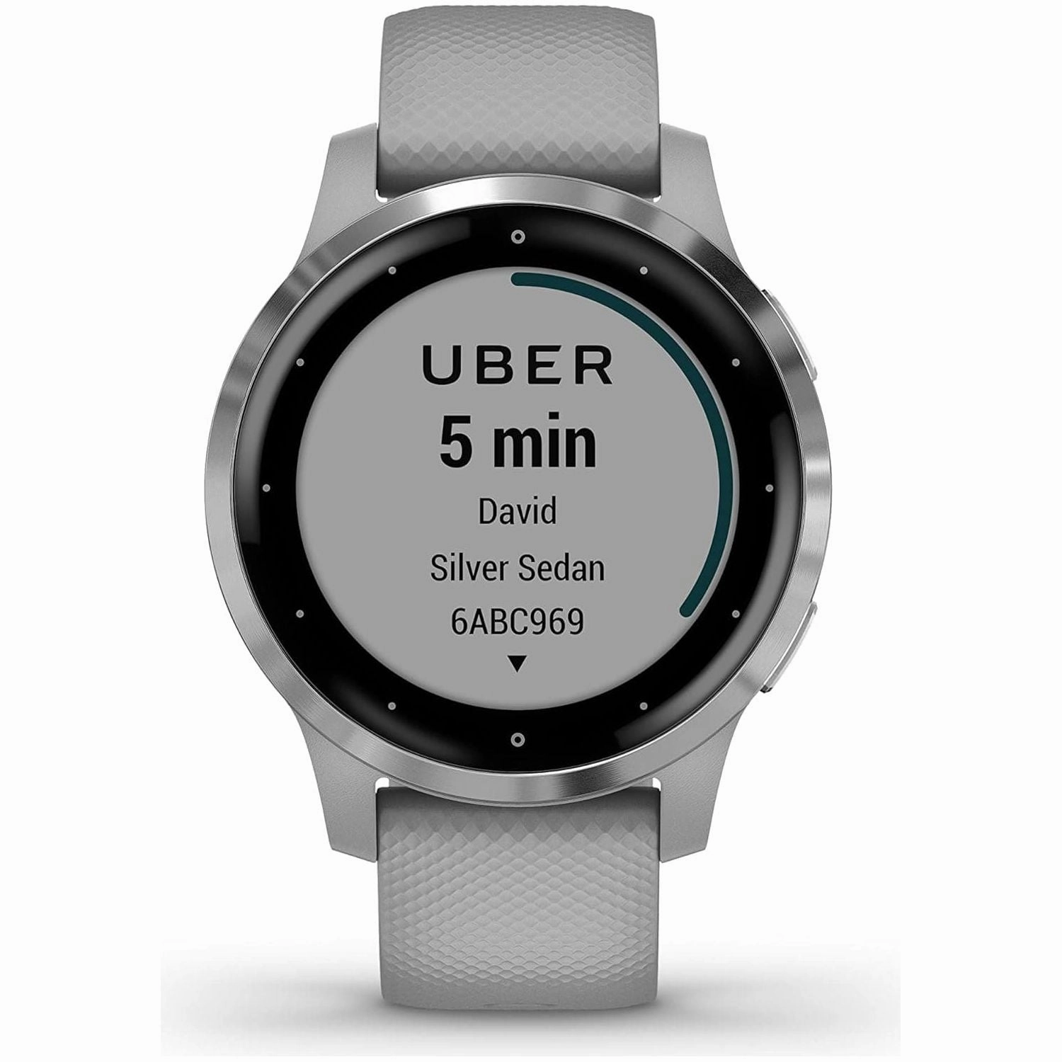 Garmin Vvoactive 4S, Smaller-Sized GPS Smartwatch, Features Music, Body Energy Monitoring, Animated Workouts, Pulse Ox Sensors and More, Powder Gray/Silver
