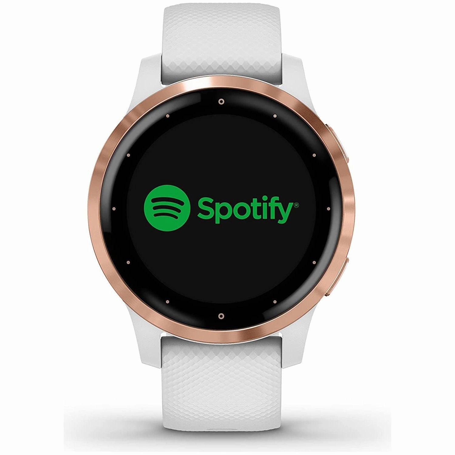 Garmin Vvoactive 4S, Smaller-Sized GPS Smartwatch, Features Music, Body Energy Monitoring, Animated Workouts, Pulse Ox Sensors and MORE, White/Rose Gold