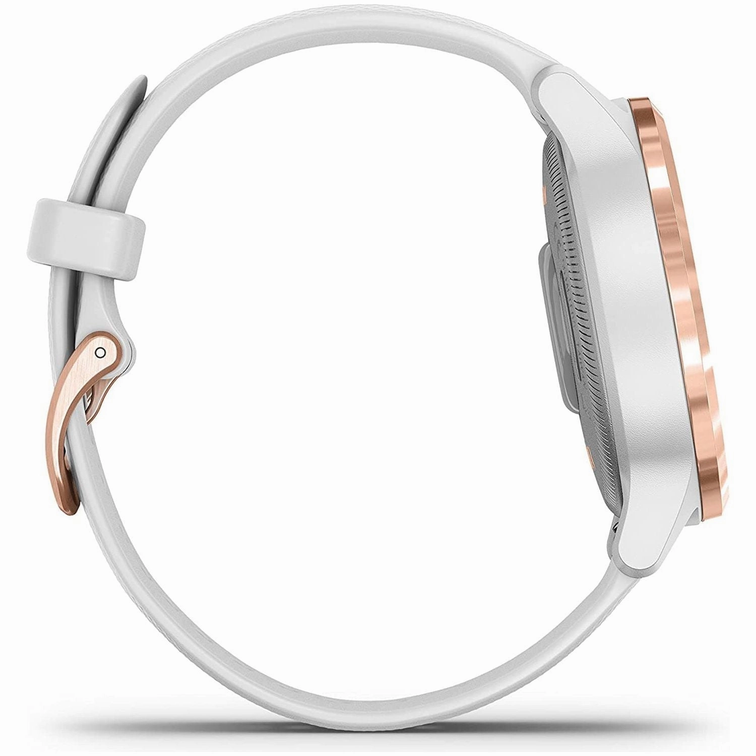 Garmin Vvoactive 4S, Smaller-Sized GPS Smartwatch, Features Music, Body Energy Monitoring, Animated Workouts, Pulse Ox Sensors and MORE, White/Rose Gold