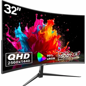 Gawfolk GF320A 32" FHD 75Hz LED Curved Gaming Monitor retro game consoles, buy sega console, retro gaming accessories