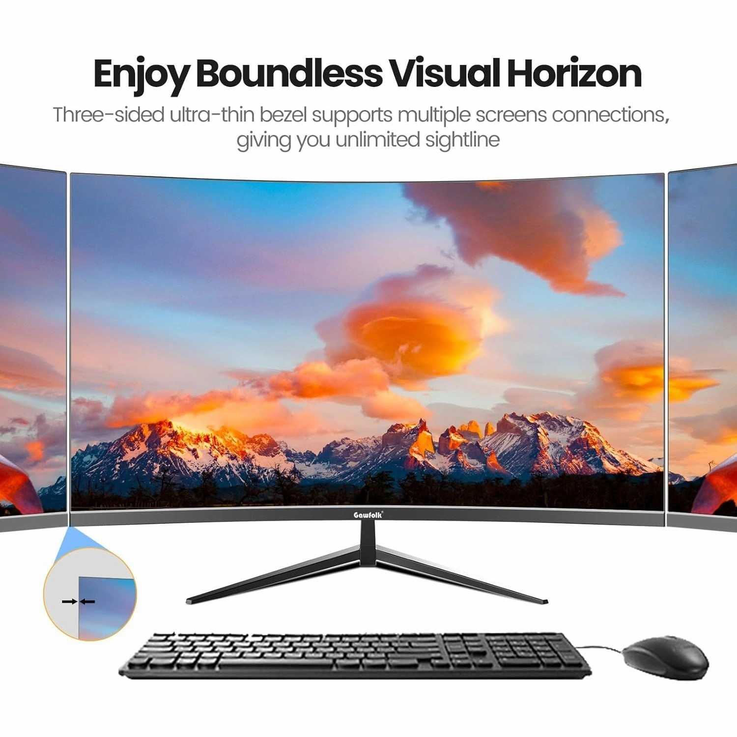 Gawfolk GF320A 32" FHD 75Hz LED Curved Gaming Monitor