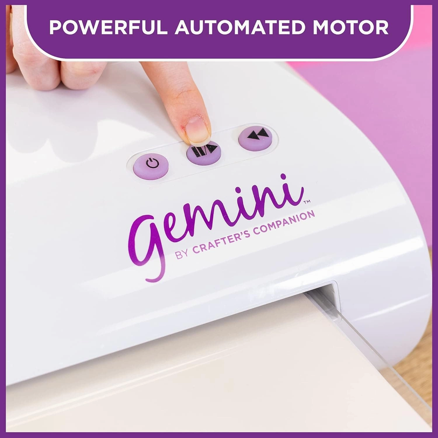 Gemini Multi Media Die Cutting & Embossing Machine with Pause Resume & Reverse, White, Global Version, 22.5 x 43 x 25.6 cm
