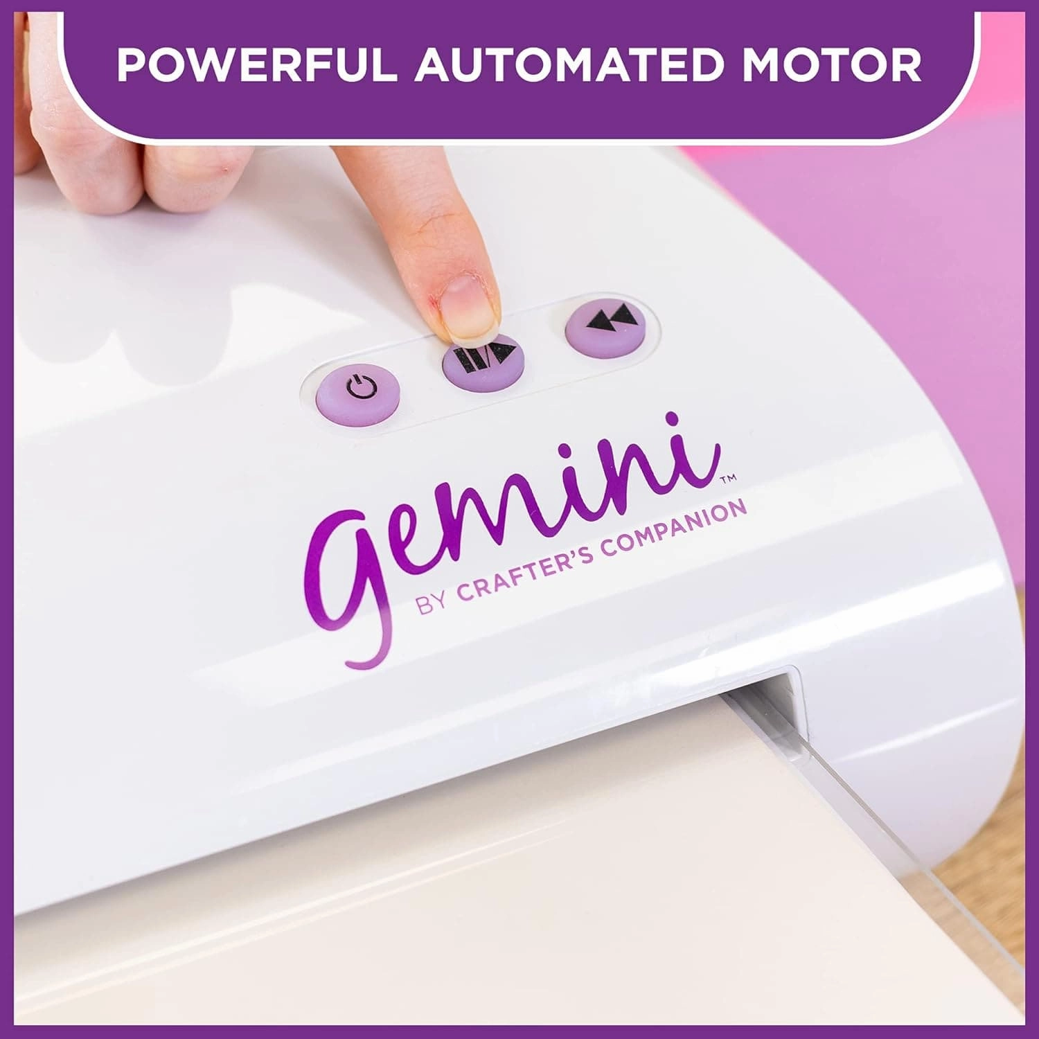 Gemini Multi Media Die Cutting & Embossing Machine with Pause Resume & Reverse, White, Global Version, 22.5 x 43 x 25.6 cm