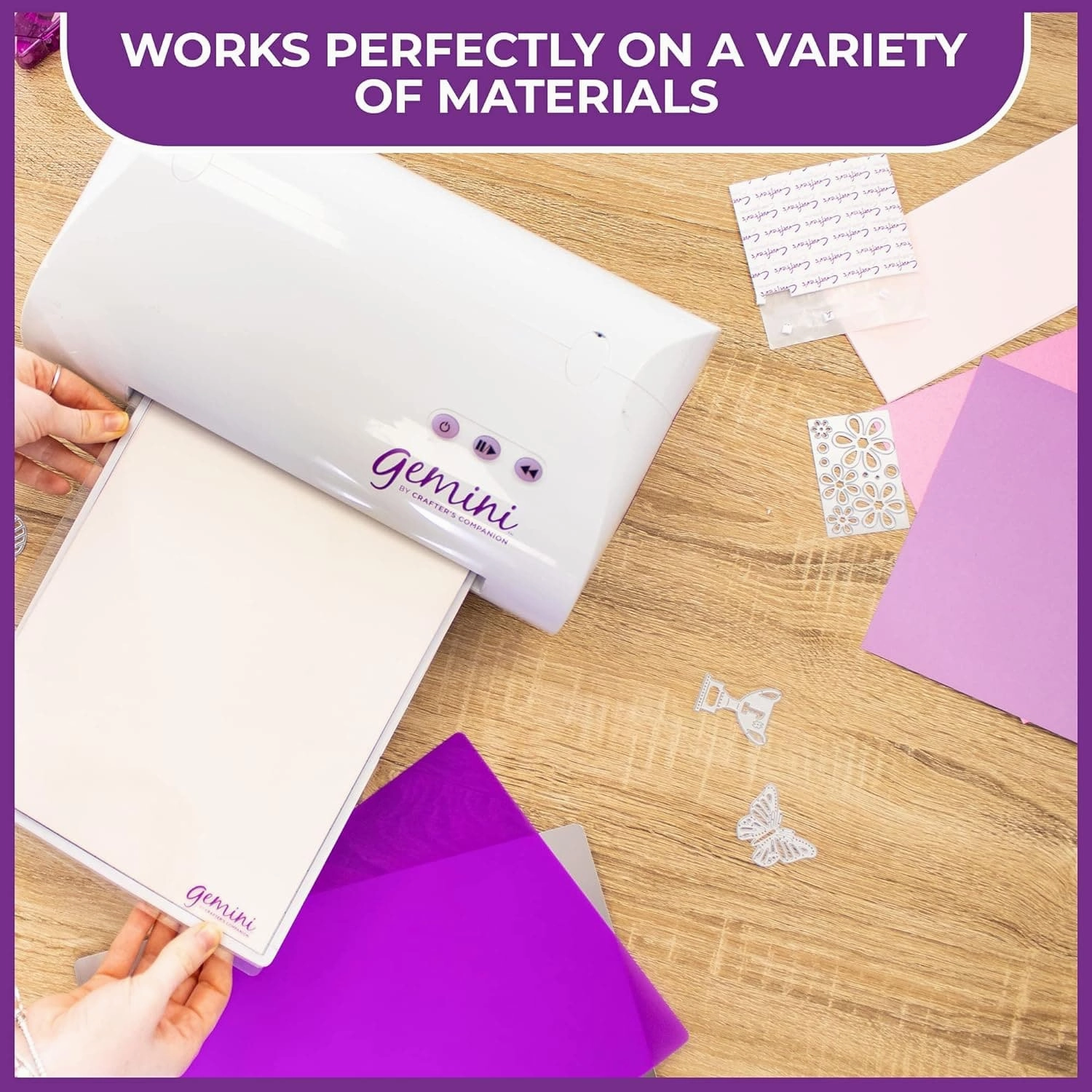 Gemini Multi Media Die Cutting & Embossing Machine with Pause Resume & Reverse, White, Global Version, 22.5 x 43 x 25.6 cm