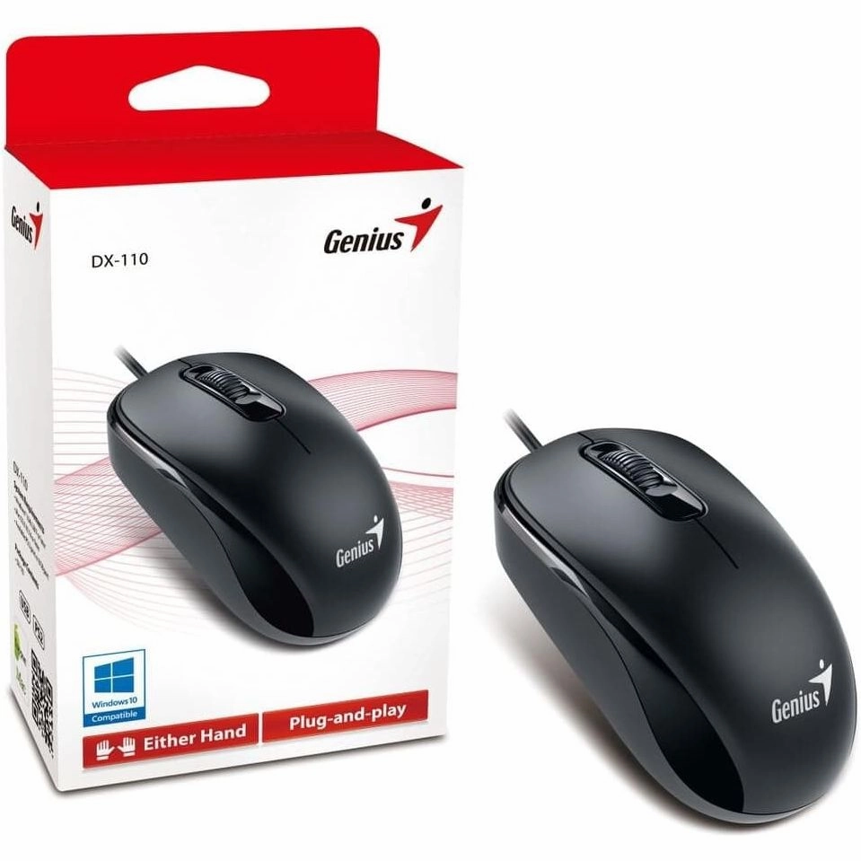 Genius DX-110 - Optical Mouse 1000 dpi, Wired - USB - Black