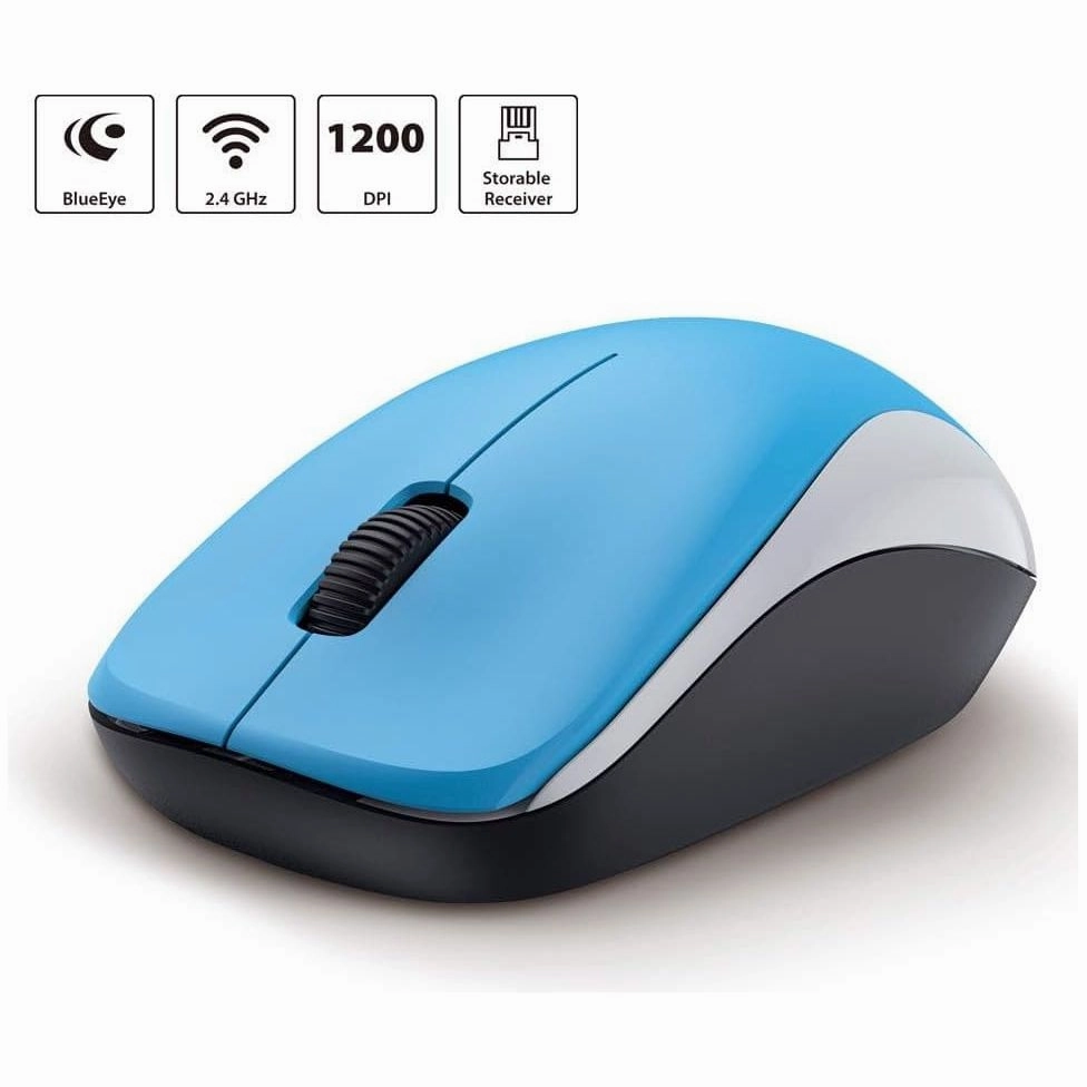 Genius NX 7000 Wireless Mouse 1200 DPI; 2.4 GHz - Blue-Eye Sensor - Blue
