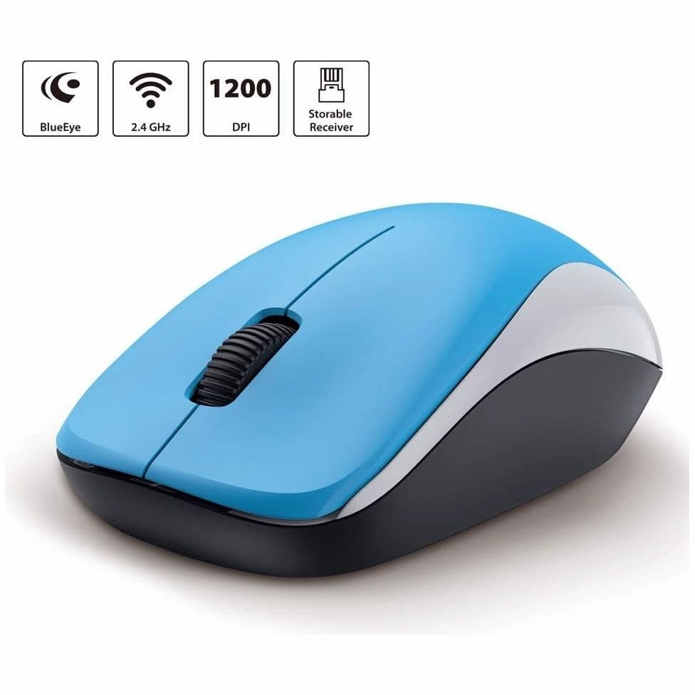 Genius NX 7000 Wireless Mouse 1200 DPI; 2.4 GHz - Blue-Eye Sensor - Blue
