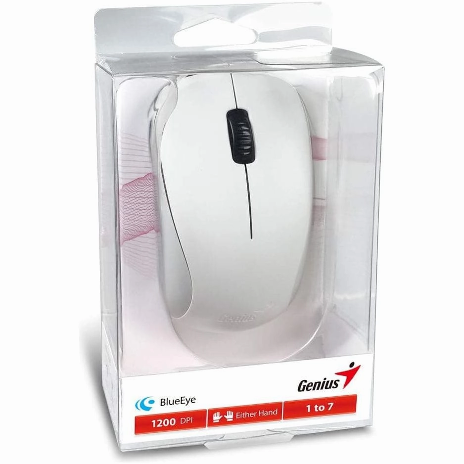 Genius NX 7000 Wireless Mouse 1200 DPI; 2.4 GHz - Blue-Eye Sensor - White