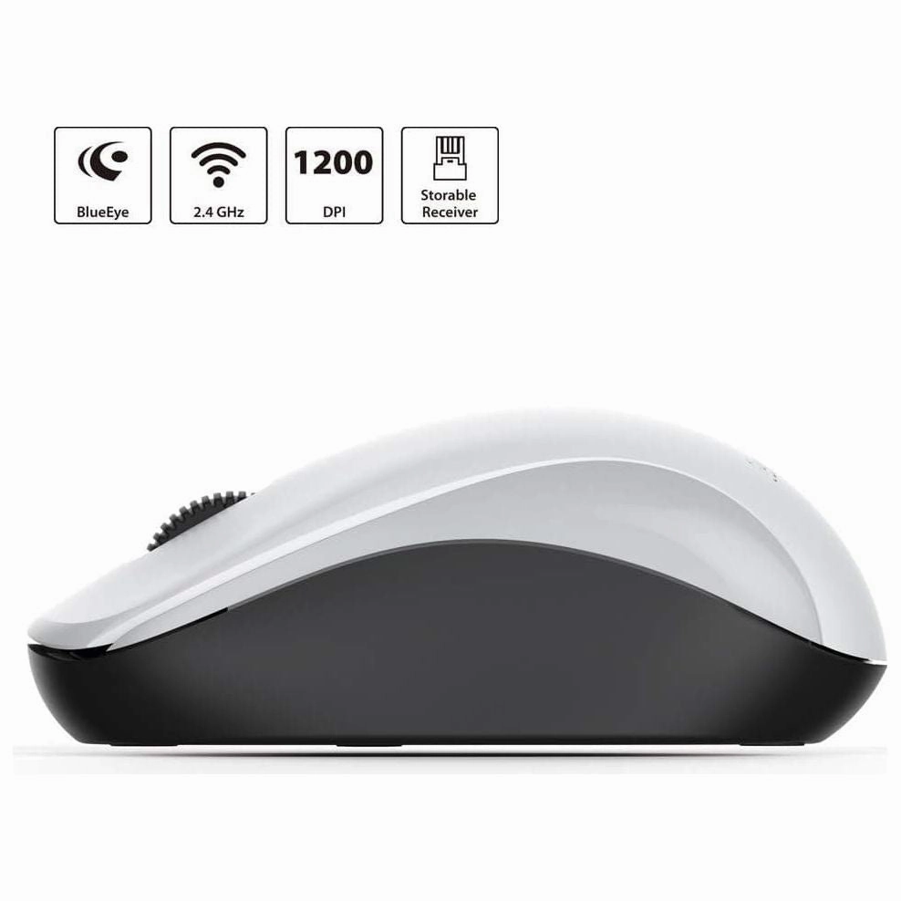 Genius NX 7000 Wireless Mouse 1200 DPI; 2.4 GHz - Blue-Eye Sensor - White