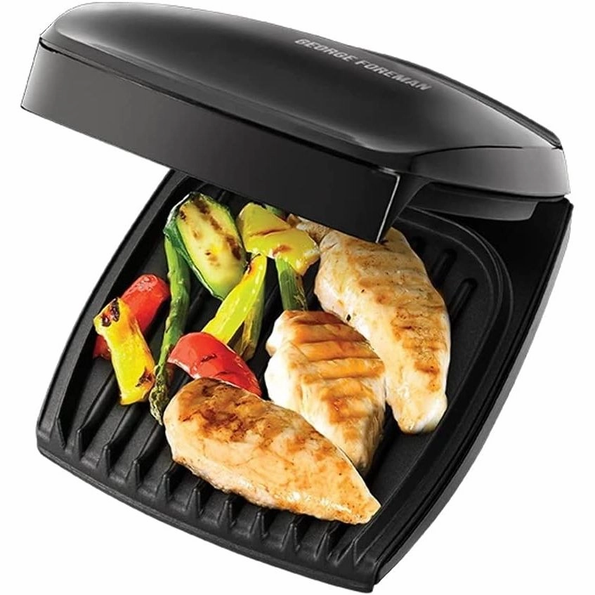 George Foreman Family 5-Portion(510 sq cm plate) Grill 23420 - Black