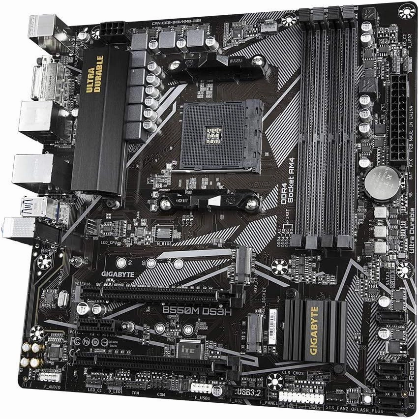 Gigabyte B550M DS3H Motherboard High-Performance AM4 Platform for AMD Ryzen
