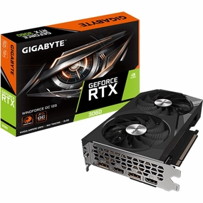 GIGABYTE GeForce RTX 3060 WINDFORCE OC 12G (Rev. 2.0) Graphics Card C 12GB GDDR6, 2X WINDFORCE Fans, 192-bit, GV-N3060WF2OC-12GD computing devices, pc accessories, cheap computer online