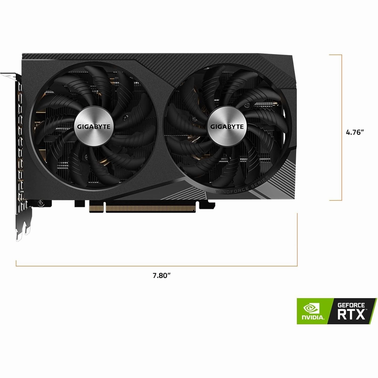 GIGABYTE GeForce RTX 3060 WINDFORCE OC 12G (Rev. 2.0) Graphics Card C 12GB GDDR6, 2X WINDFORCE Fans, 192-bit, GV-N3060WF2OC-12GD