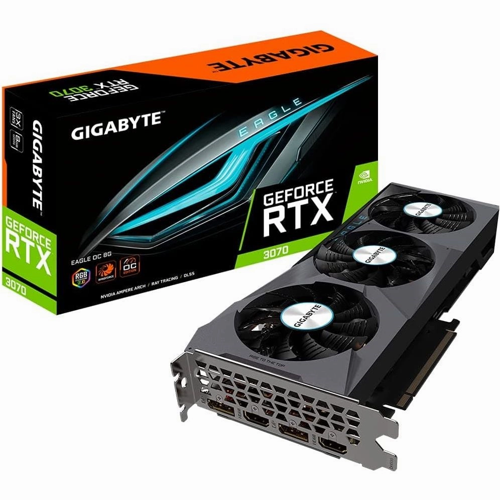Gigabyte GeForce RTX 3070 EAGLE OC 8GB V2 LHR Graphics Card - High Performance GPU desktop computers, gaming desktop pc, all in one desktop deals