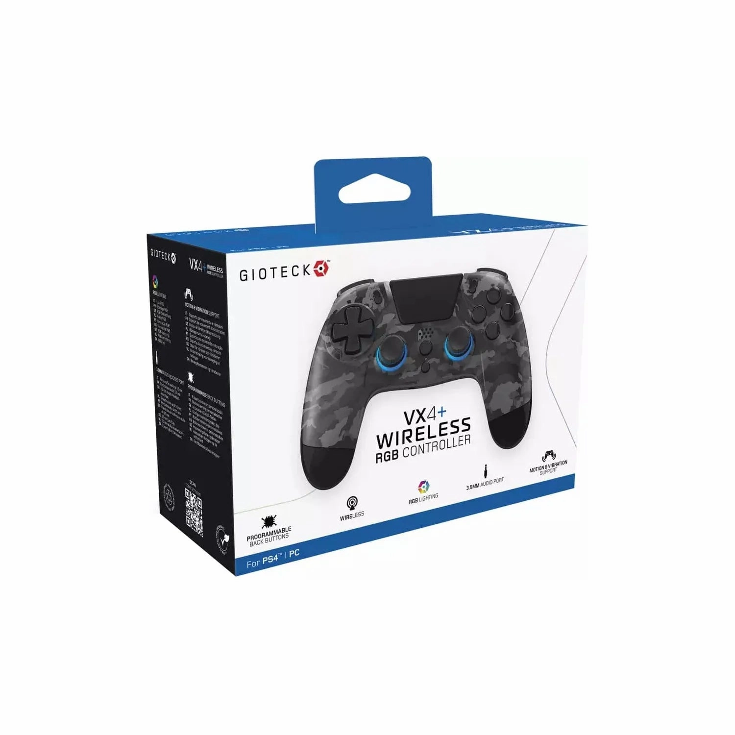 Gioteck VX4  PS4 Wireless RGB Controller - Dark Camo