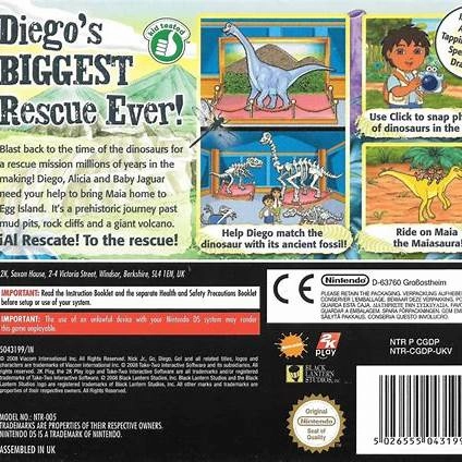 Go Diego Go! Great Dinosaur Rescue - Nintendo DS Game