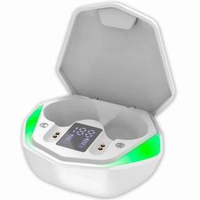 Goodmans True Wireless Gaming Earphones - White earbuds and headphones, true wireless earbuds, noise cancelling earbuds