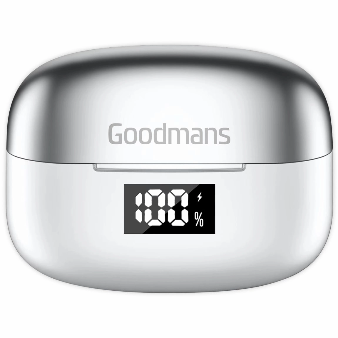 Goodmans True Wireless lED Metallic Earphones ENC Clearcalls with 4 Mics - White